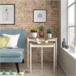 Pemberly Row Contemporary Nesting Tables in Walnut/White Finish