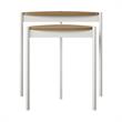 Pemberly Row Contemporary Nesting Tables in Walnut/White Finish