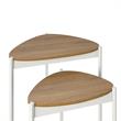 Pemberly Row Contemporary Nesting Tables in Walnut/White Finish