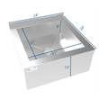 Pemberly Row Stainless Steel Floor Mop Sink with Deep Basin in Silver