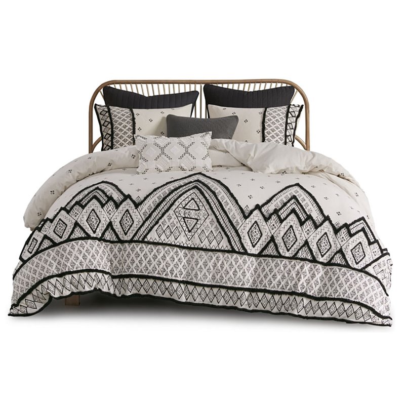Pemberly Row 3-piece Cotton Full/Queen Duvet Cover Set in Natural