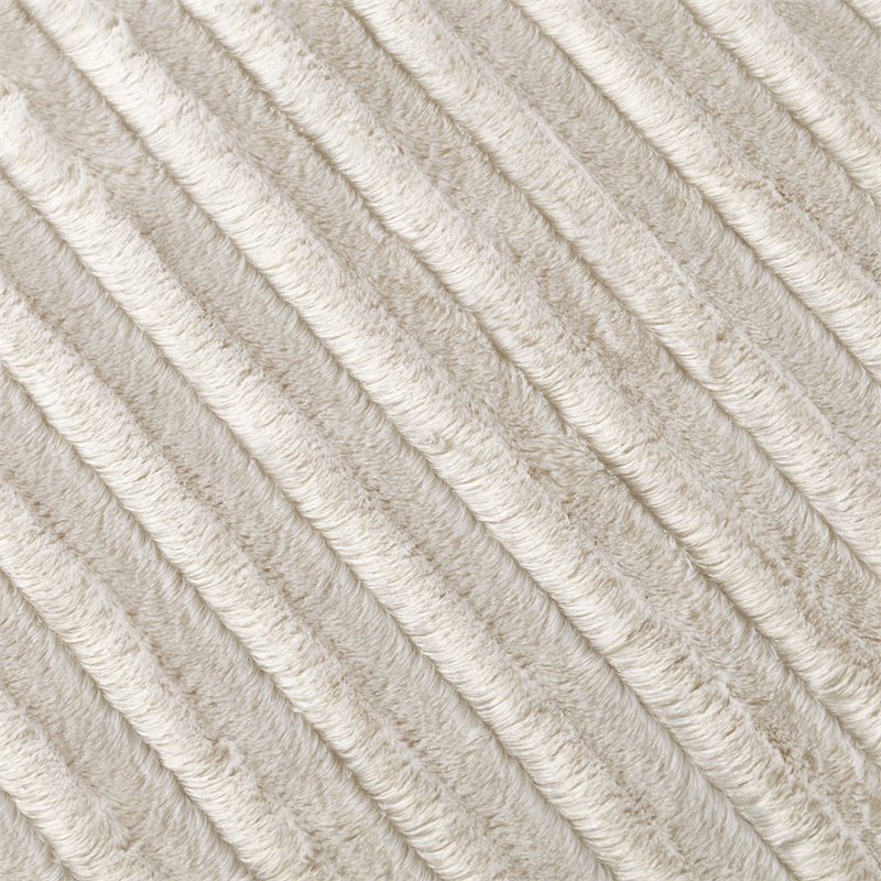 Pemberly Row 100 Percent Polyester Brushed Long Fur Knitted Throw in Ivory