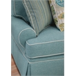 Pemberley Row Fabric Turquoise Sleeper Sofa Rectangular Reversible Unassembled