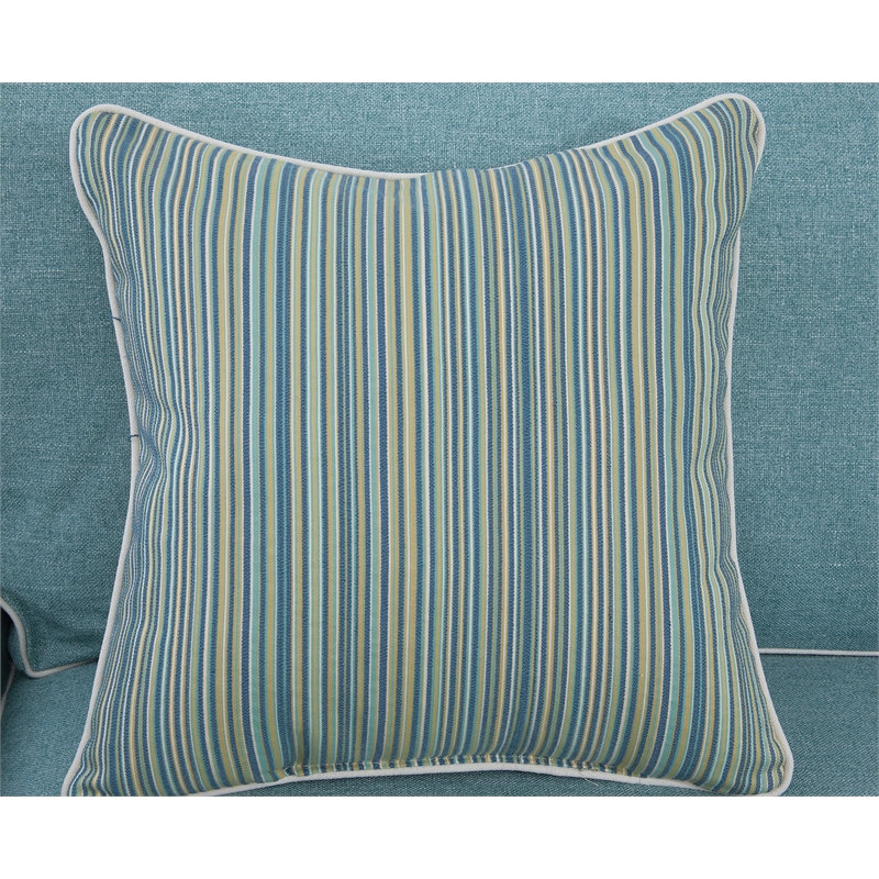 Pemberley Row Fabric Turquoise Sleeper Sofa Rectangular Reversible Unassembled