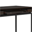 Pemberly Row Solid Hardwood Modern Industrial 60 inch Wide Desk in Hickory Brown