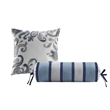 Pemberly Row Contemporary 12 Piece Complete Bed Set in Navy Finish