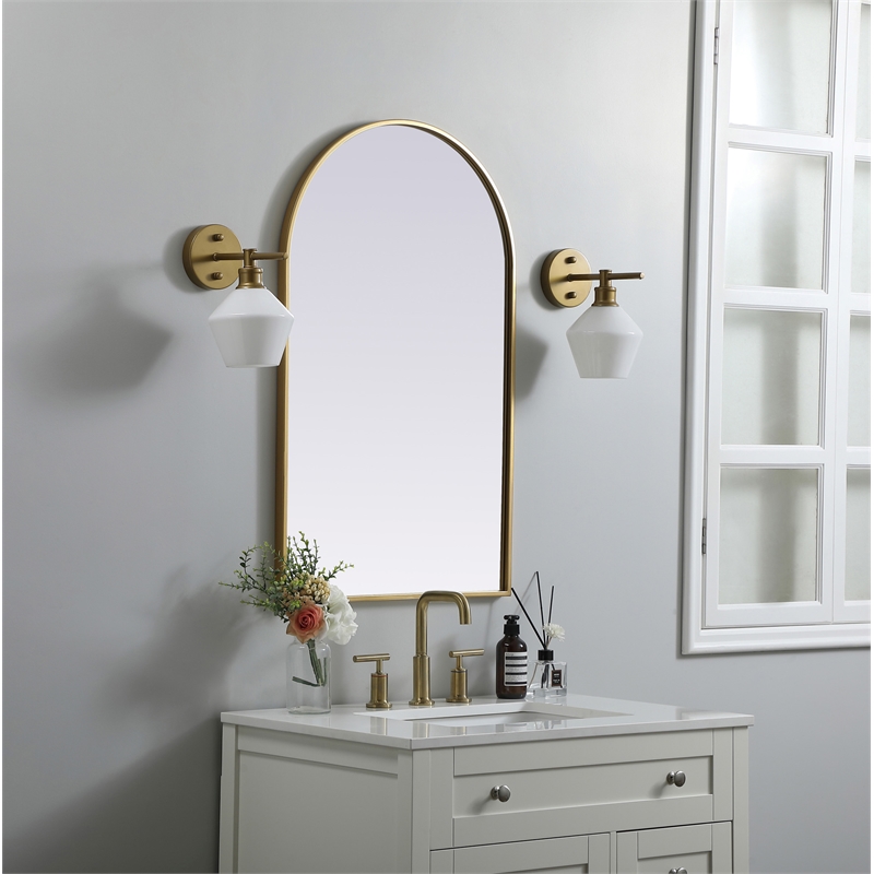 Pemberley Row Iron Brass Mirror Arch Timeless Silhouette 22