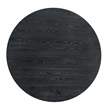 Pemberly Row Round Wood Dining Table with Cone Shaped Base in Black