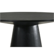 Pemberly Row Round Wood Dining Table with Cone Shaped Base in Black
