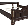Pemberly Row Contemporary Solid Wood King Bed in Madeira Brown