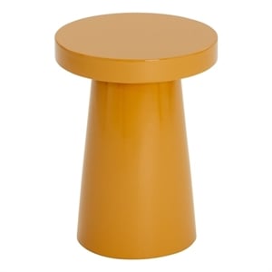 Pemberly Row Contemporary Concrete End Table - Small - Caramel