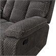 Pemberly Row Modern Polyester Fabric Console Loveseat in Charcoal