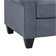 Pemberly Row Contemporary Rolled Arm Loveseat with Two Pillows