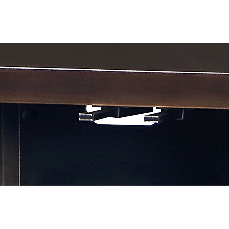 Pemberly Row Contemporary Wood 2 Drawers Console Cabinet in Espresso