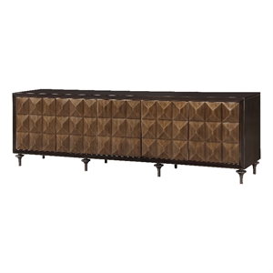 Pemberly Row Contemporary Wood 2 Drawers Console Cabinet in Espresso