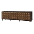 Pemberly Row Contemporary Wood 2 Drawers Console Cabinet in Espresso