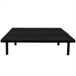 Pemberly Row Black Upholstered Full Platform Bed Frame with Steel Construction