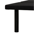 Pemberly Row Black Upholstered Full Platform Bed Frame with Steel Construction