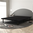 Pemberly Row Black Upholstered Full Platform Bed Frame with Steel Construction