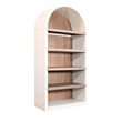 Pemberly Row Contemporary Arched Solid Wood Bookcase in White