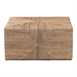 Pemberly Row Contemporary Japandi Natural Seagrass Coffee Table