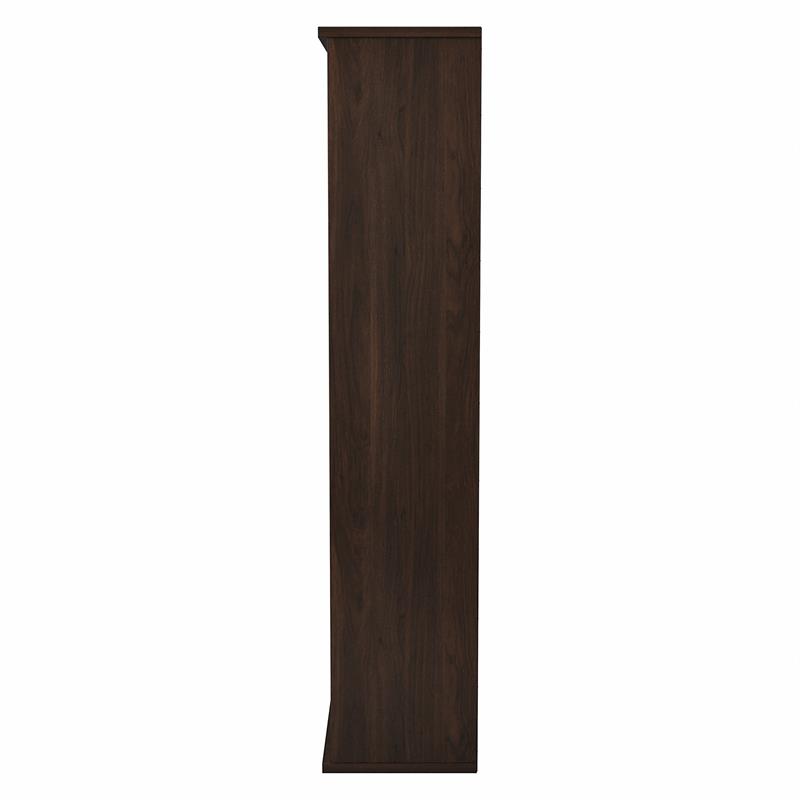 Pemberly Row Tall 5 Shelf Bookcase in Black Walnut - Engineered Wood