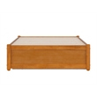 Pemberly Row Twin XL Wood Panel Platform Bed with Twin XL Trundle - Light Toffee