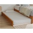 Pemberly Row Twin XL Wood Panel Platform Bed with Twin XL Trundle - Light Toffee