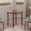 Pemberly Row Round Double Drop Leaf Dining Table Walnut Finish