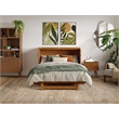 Pemberly Row Full Murphy Bed Chest w/ Mattress & Built-in Charger - Light Toffee