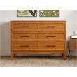 Pemberly Row Full Murphy Bed Chest w/ Mattress & Built-in Charger - Light Toffee