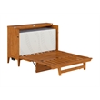 Pemberly Row Full Murphy Bed Chest w/ Mattress & Built-in Charger - Light Toffee