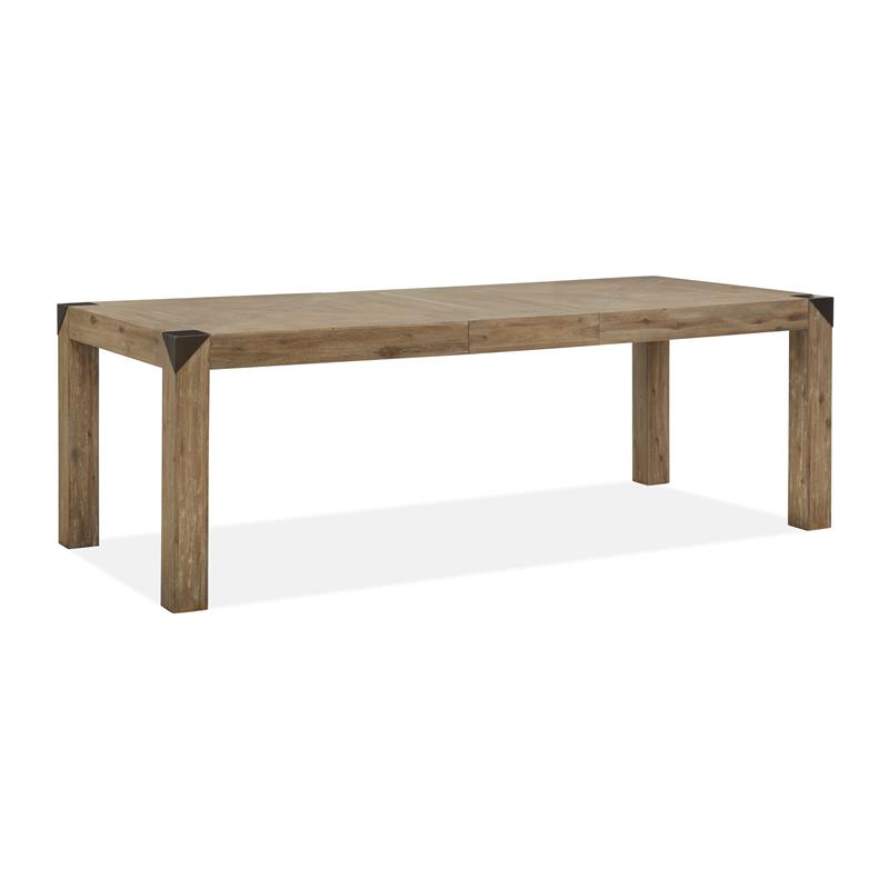 Pemberly Row Contemporary Rectangular Dining Table in Natural
