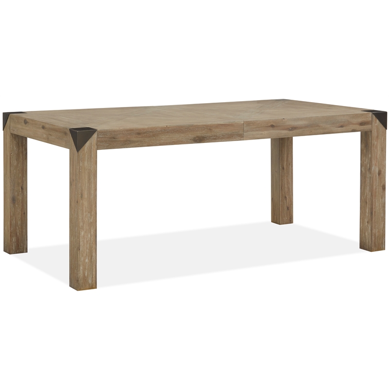Pemberly Row Contemporary Rectangular Dining Table in Natural