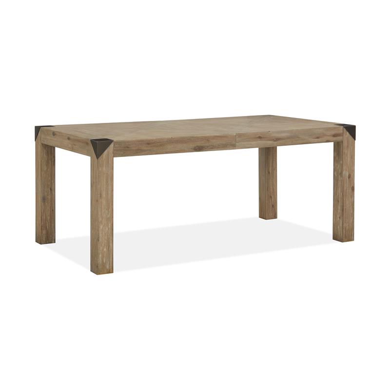 Pemberly Row Contemporary Rectangular Dining Table in Natural