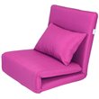Pemberly Row Floor Chairs Pink Linen Sleeper Dorm Bed Couch Lounger Sofa