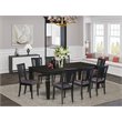Pemberly Row Contemporary 9-piece Wood Dining Room Set in Black