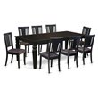 Pemberly Row Contemporary 9-piece Wood Dining Room Set in Black