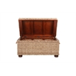 Pemberley Row Kubu Wicker Tan Storage Trunk Rectangular Handmade 37