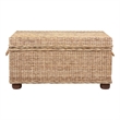 Pemberley Row Kubu Wicker Tan Storage Trunk Rectangular Handmade 37