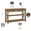 Pemberly Row Console Table with Drawers in Reclaimed Pine - Engineered Wood