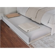 Pemberly Row Queen Platform Bed with Panel Footboard & Twin XL Trundle in White