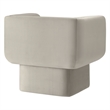 Pemberly Row Modern Performance Velvet Accent Chair in Almond