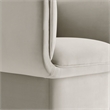 Pemberly Row Modern Performance Velvet Accent Chair in Almond