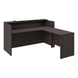 Pemberly Row 72W x 72D L Shaped Reception Desk in Storm Gray - Engineered Wood