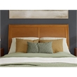 Pemberly Row Contemporary Queen Sleigh Wood Headboard in Light Toffee