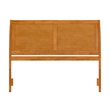 Pemberly Row Contemporary Queen Sleigh Wood Headboard in Light Toffee