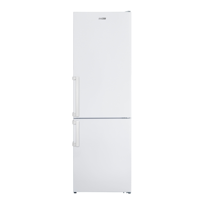 Pemberly Row 12cf No Frost Bottom Freezer Refrigerator Wine Rack in White