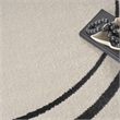 Pemberly Row 8' Round Ivory/Black Contemporary Indoor/Outdoor Rug