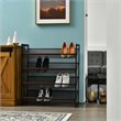 Pemberly Row 4-Tier Adjust to Flat Slant Shoe Rack / Organizer in Brown